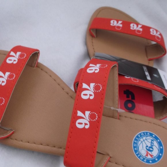 NWT - Philadelphia 76ers Double Strap Sandals - Small (5/6) - Picture 6 of 8